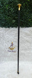 Walking Stick Cane – Elegant Gold-Tone Handle & Black Shaft Statement Accessory African Walking Staff PrestigeApplause Jewels