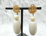 White Beaded Earrings | Elegant Handmade Jewelry for Women | Fashion Accessory & Gift for Her PrestigeApplause Jewels