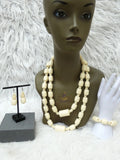 White Red Igbo Edo Women African Necklace Bracelet Beads Jewellery Set - Female Traditional Nigerian Necklace PrestigeApplause Jewels