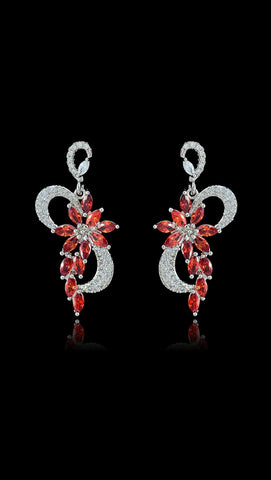 Red Cocktail Party Earring Jewellery - PrestigeApplause Jewels 