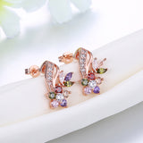 Elegant Zirconia Multi Colour Earring