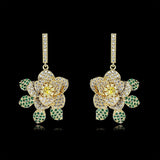 Beautiful Green Mixed Gold Cocktail Party Earring Jewellery For Ladies