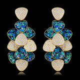Bespoke Zirconia Mixed Blue Tear-drop Earring Jewellery