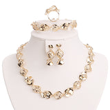 Fashion gold plated party Set including earring Necklace Bracelet Ring