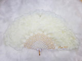 Cream Simple Bridal wedding African Traditional engagement hand fan