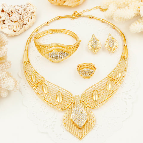 gold plated african jewellery set