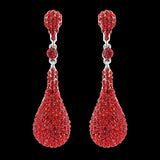 Luxe Crystal Drop Earrings - Fuchsia
