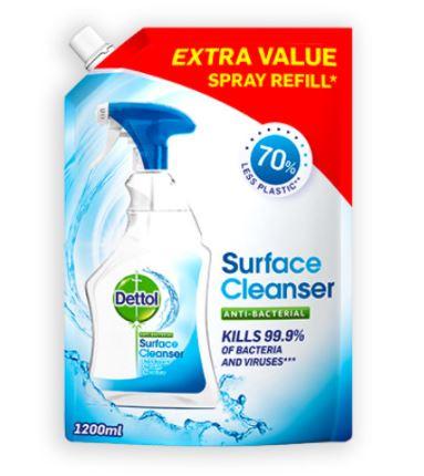 Dettol Anti-Bacterial Surface Cleanser Refill pack Original 550ml Free Tissue