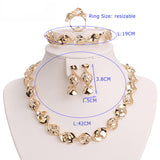 Fashion gold plated party Set including earring Necklace Bracelet Ring