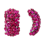 Red Cocktail Pink Beautiful Crystal Earring Earring Great as Gift for Mum Wife (7 Colours deal) - PrestigeApplause Jewels 