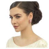 Red Pink Beautiful Crystal Earring Earring Great as Gift for Mum Wife - PrestigeApplause Jewels 