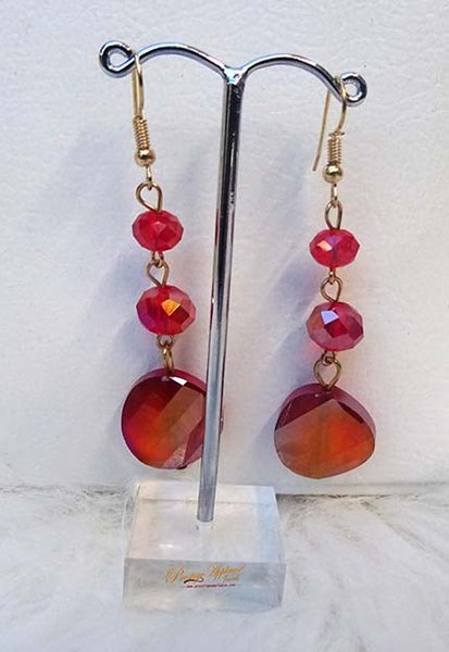 Latest Trend Red Fashion Beads Wirework Jewellery Set
