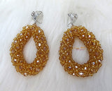 Cheap Gold Ring Design Party African Crystal Beads Jewellery Set