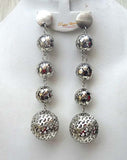 Multi Balls Beautiful Long New Design Silver Party Earring Jewellery Gift