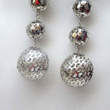 Multi Balls Beautiful Long New Design Silver Party Earring Jewellery Gift