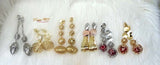 Bulk Wholesale 6 pieces of Elongated New Design Gold Silver Party Earring Jewellery