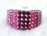 Beautiful Pink Silver Party Fashion Bangle Bracelet - PrestigeApplause Jewels 