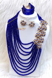 Clearance Sales Dark Purple Blue Multi Layers Bridal Party Jewellery Set