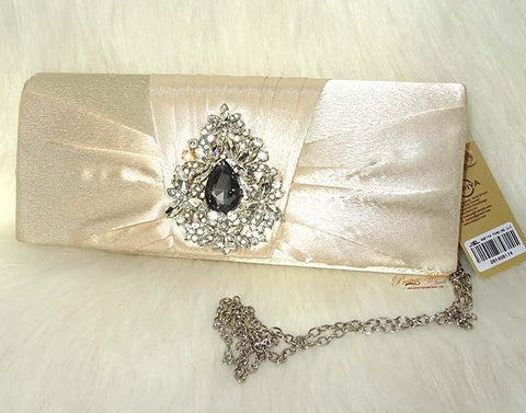 Black Gold Off white Simply Party Evening Clutch Purse