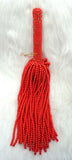 Clearance Sale Coral Coral Beaded Female Staff Whip Nigerian wedding Bridal beaded whip with Gold Accessories