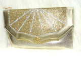 Gold Rectangle Beautiful Party Evening Cocktail Clutch Purse