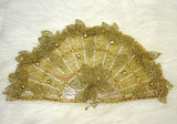 Beautiful Detailed Gold Glitter Hand fan wedding African Traditional engagement