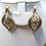 New Design shell Shape Gold Beautiful Plate Party Necklace Earring Jewelry Set