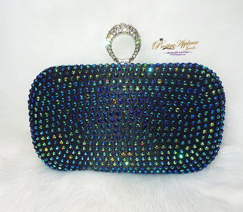 Beautiful Mixed Blue Clutch Party Evening Cocktail Purse for women - PrestigeApplause Jewels 