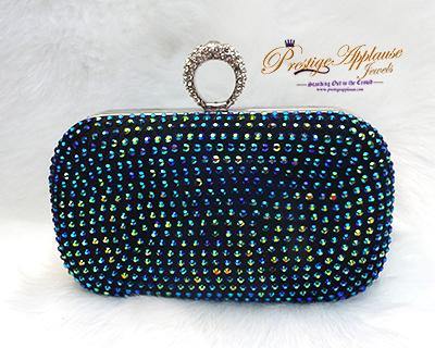 Beautiful Mixed Blue Clutch Party Evening Cocktail Purse for women - PrestigeApplause Jewels 