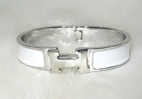 Popular White & Silver H New Design Trendy Red Ladies Bangle Gift