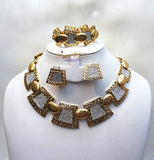 New Design Gold Plated Complete Set Necklace Jewellery Party Set