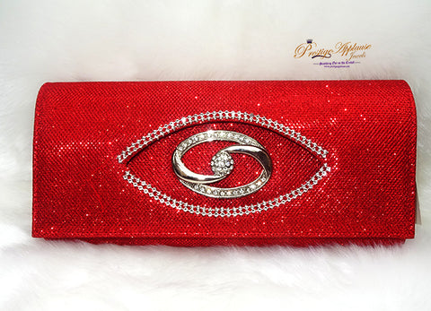 Red Clutch Party Evening Cocktail Purse