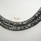 Elegant Grey Black Long Versatile Styling Swarovski Element Crystal Choker Necklace Jewellery