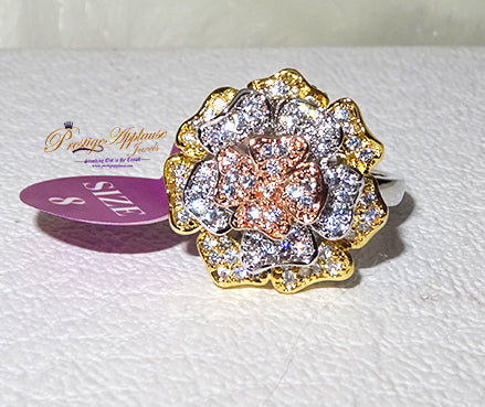 Cubic Zirconia American Diamond Bangle Ring Jewellery Set