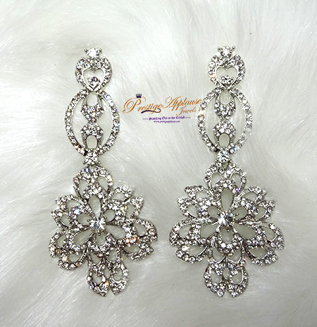 Sparkling Snow Flake Silver Beautiful Earring Jewellery for Ladies