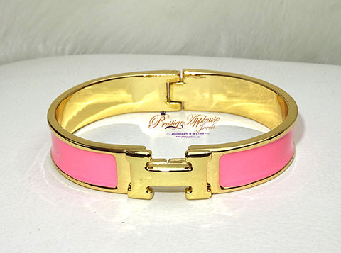 Popular Gold Silver H New Design Trendy Yellow Purple Pink Green Ladies Bangle Gift