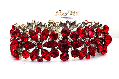 Red Rhinestones Bracelet Jewellery
