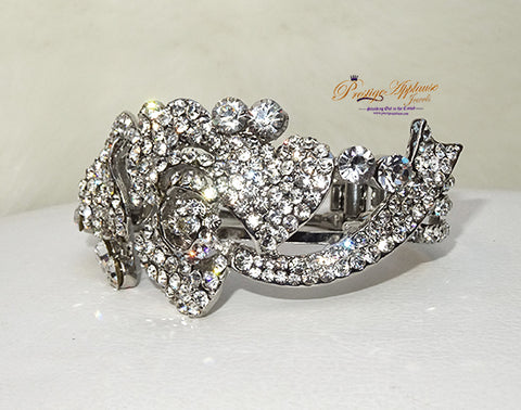 Sparkling Silver Detailed Design Bracelet Jewellery for Ladies