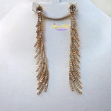 Beautiful Elongated Gold Cocktail Party Earring Jewellery For Ladies - PrestigeApplause Jewels 