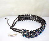Blue Choker Crystal Sparkling Necklace Jewellery Gift Ladies - PrestigeApplause Jewels 