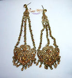 Extra Long Gold Earring Jewellery