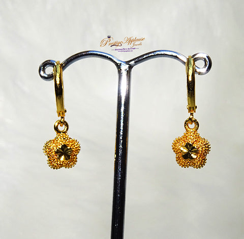 Small Petal Gold Drop Fashion Earring for Child Teenager Girls Jewellery