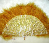 Beautiful Detailed Gold Hand fan wedding African Traditional engagement - PrestigeApplause Jewels 