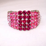 Beautiful Pink Silver Party Fashion Bangle Bracelet