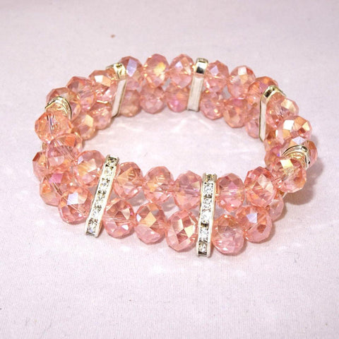 2 Layers Crystal Beads Bracelet Jewellery - PrestigeApplause Jewels 