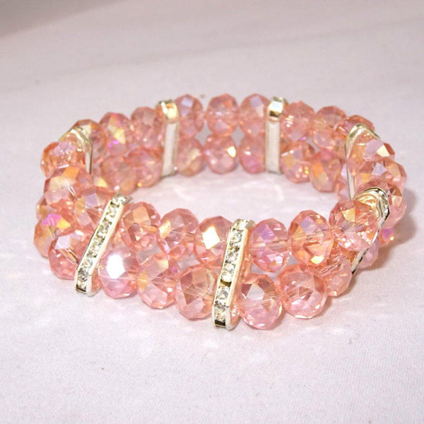 2 Layers Crystal Beads Bracelet Jewellery