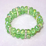 2 Layers Green Crystal Beads Bracelet Jewellery
