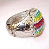 Multi Color Silver Round Beautiful Fashion Party Cocktail Bangle Jewellery