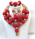 PrestigeApplause Newly Designed Coral Color Wedding Bridal Party African Nigerian Beads Jewelry Set