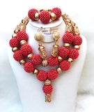PrestigeApplause Newly Designed Coral Color Wedding Bridal Party African Nigerian Beads Jewelry Set